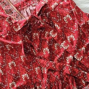 Red Floral Patterned Dress